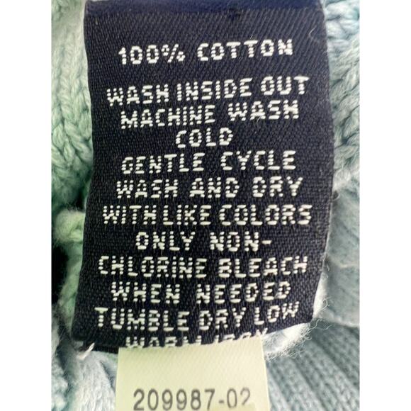 Vintage Gap Sweater Womens Large Light Blue Knit Turtleneck Y2K Long Sleeve - Picture 5 of 10